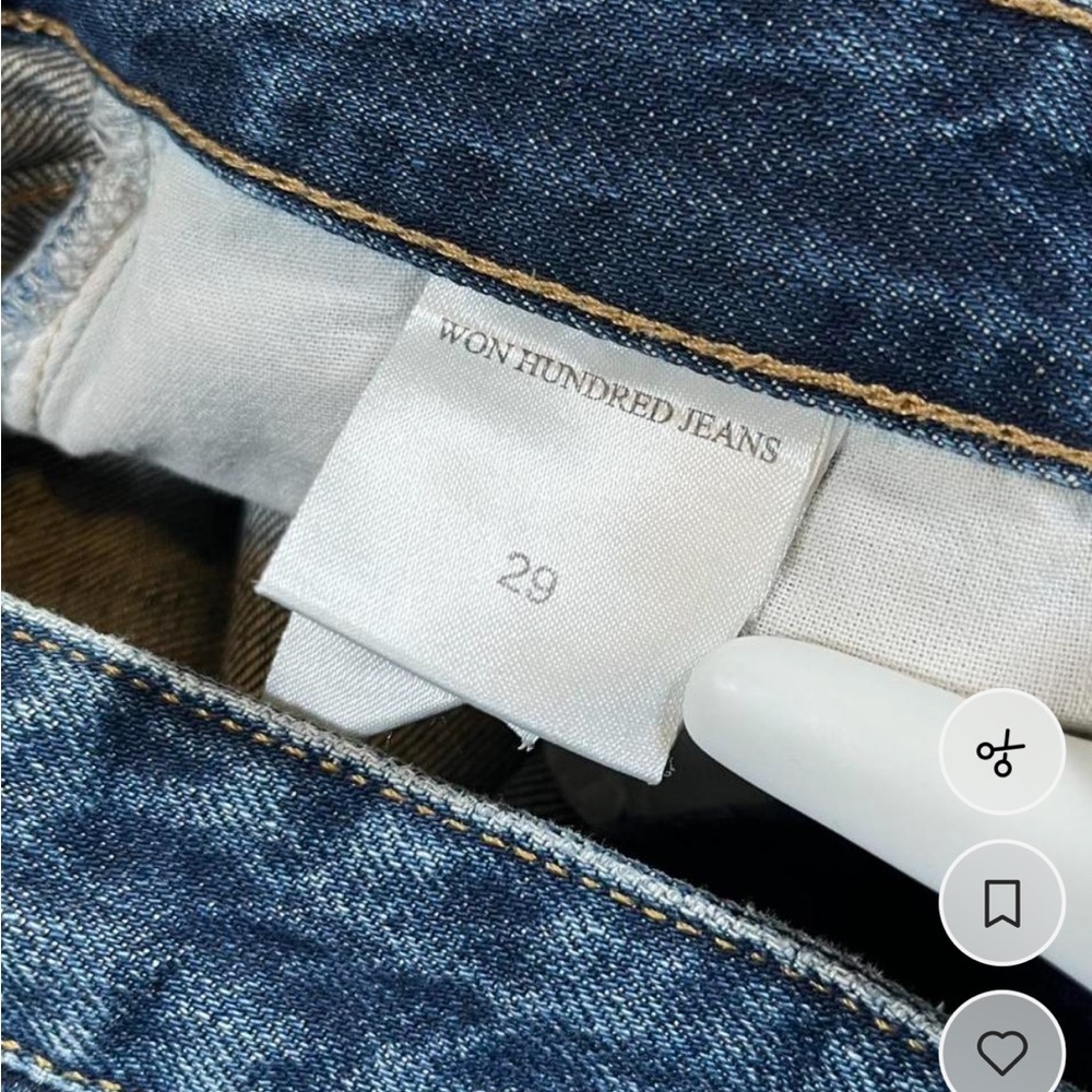 Won Hundred Jeans Nathalie Cropped Relaxed Straight Leg Size 29 - Picture 6 of 9